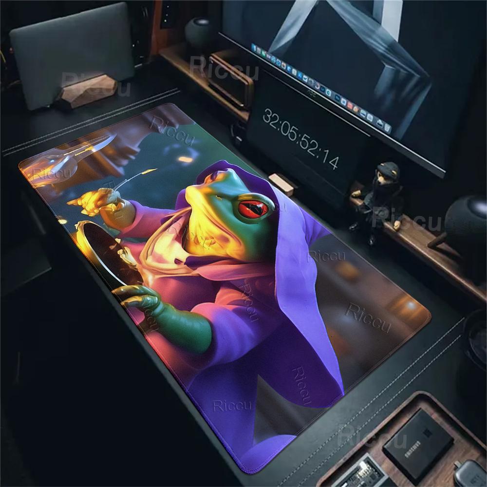 Magic Playmat Gathering Gaming Pads Frog Wizard Pattern Theme Anime Aesthetics Desk Mat Office Accessories Carpet Non-slip Rugs