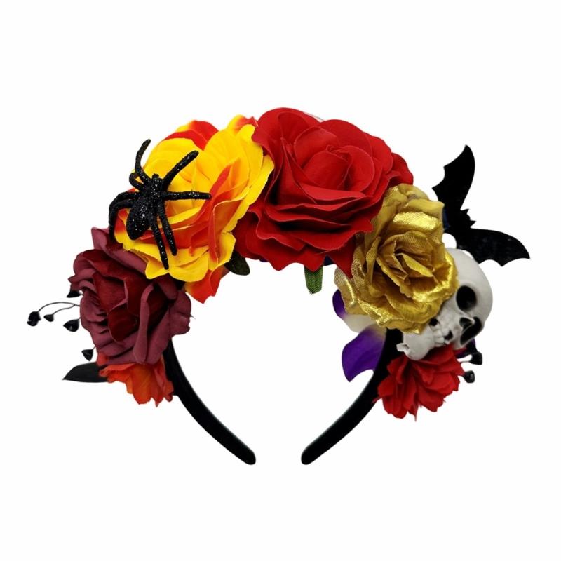 Halloween Theme Artificial Flower Hairband For Roleplay Event And Special Occasion Outfit Party Gathering Roleplay Props