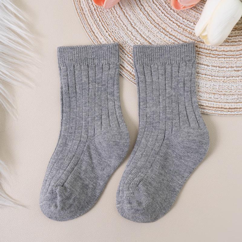 Baby Boys Girls Socks Breathable Toddlers Kids Short Socks Solid Soft Cotton Stripe Infant Princess Cute Socks For 0-8Years