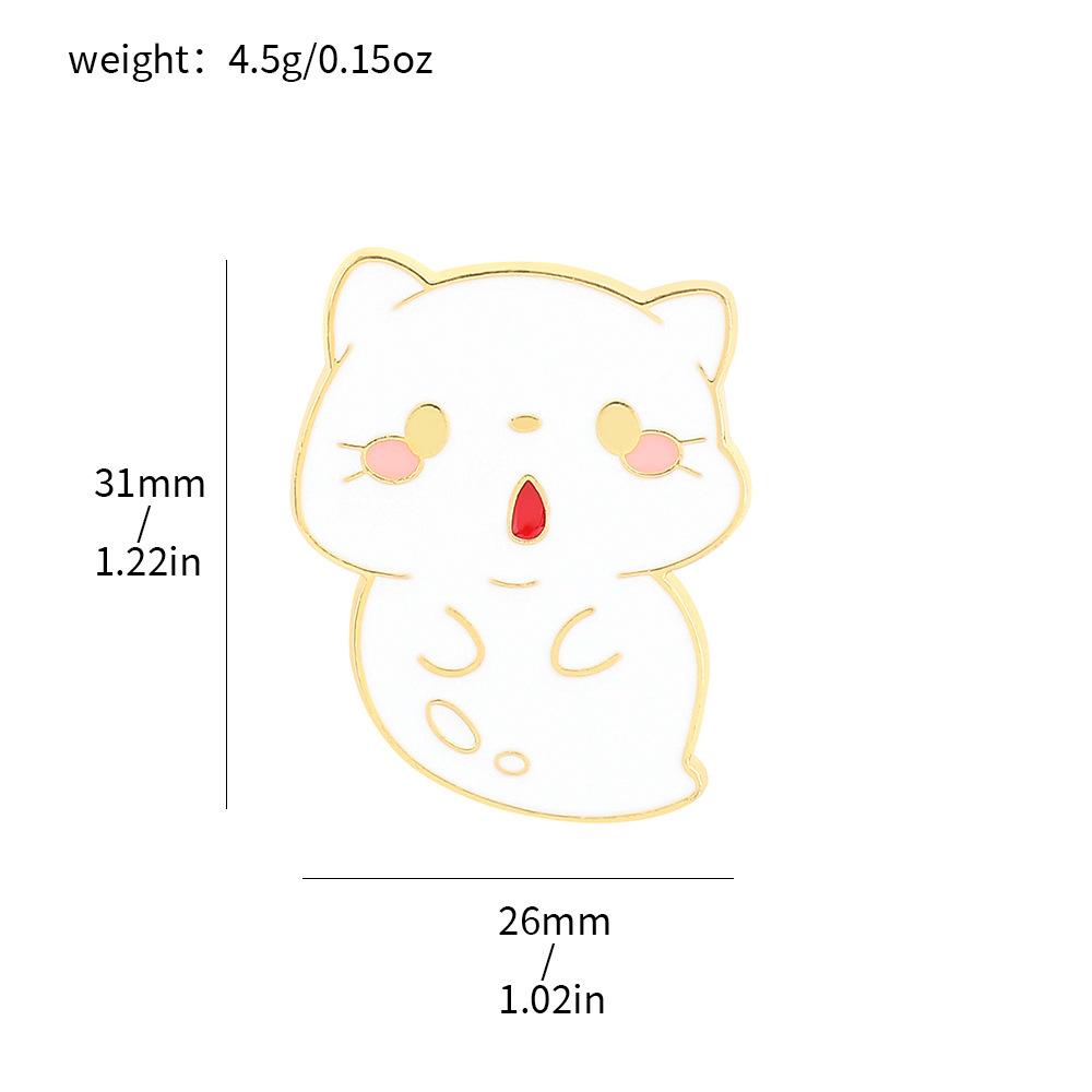 Cute cartoon cat series brooch personality funny Halloween creative ghost pumpkin kitten bag accessories