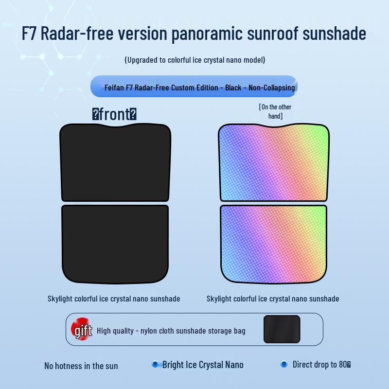 Feifan 23 F7 Sunroof Sunshade: Ice Crystal Heat Insulation, UV Protection, Privacy Shield