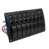 Boat Car Marine Rocker Switch Panel Overload Protection Waterproof LED Switch Panel DC12/24V ON-OFF Aluminium Switches