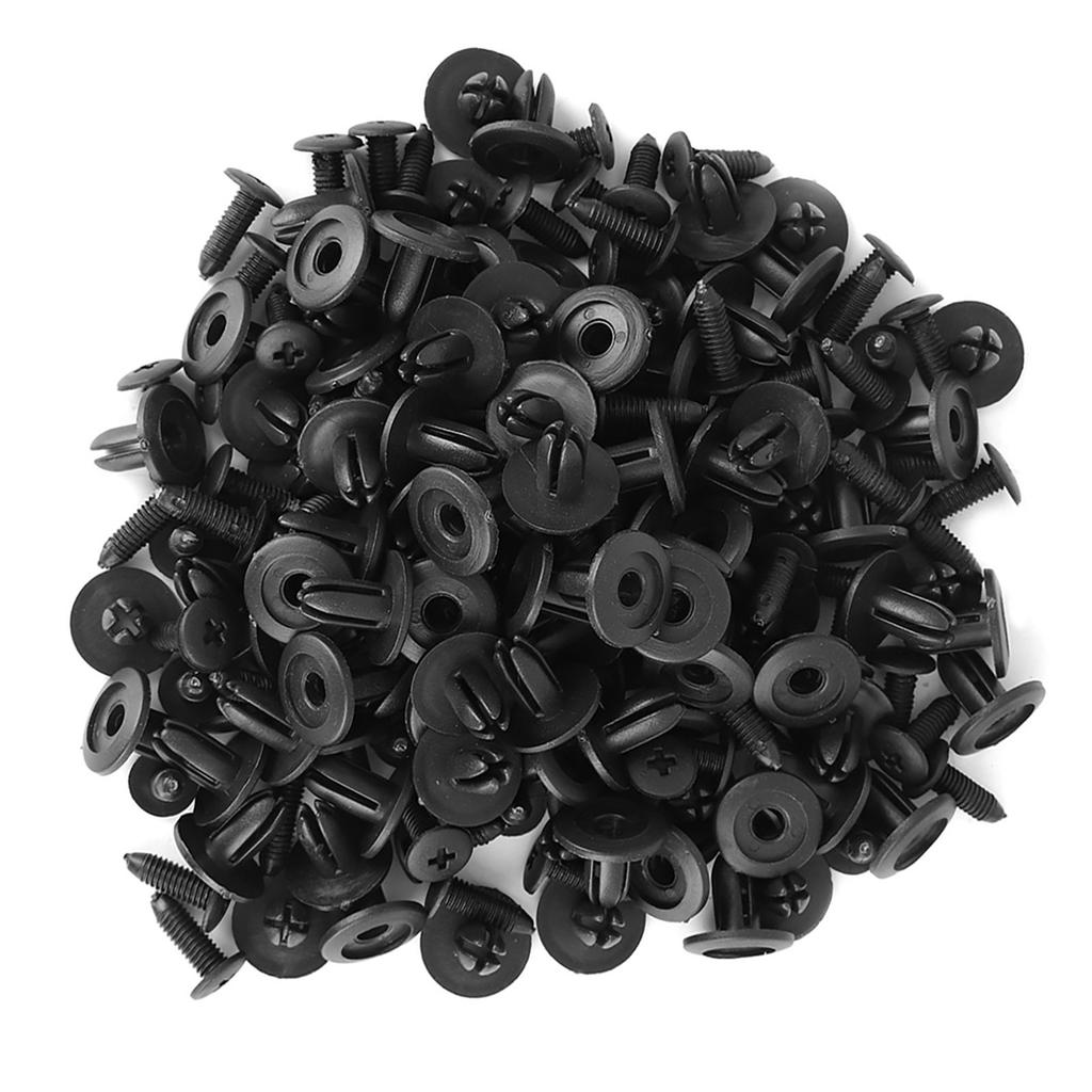 Pack of 100 Car Plastic Rivets 6 Mm Hole Diameter Bumper Pin Put Pin Clip AP for Motorcycle Buses, Cars, Trains, Planes, Trucks, caraNaVans