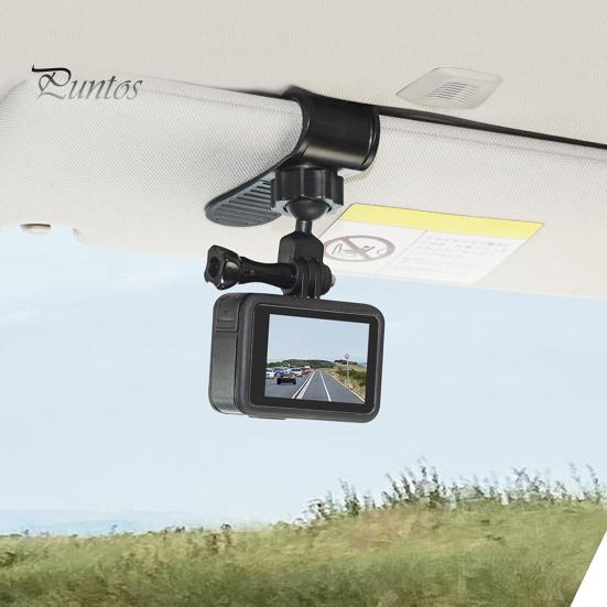 Suport pentru cameră pentru parasolar auto Rotație de 360 de grade Blocare anti-alunecare Suport video Vlog rezistent la șocuri Suport pentru cameră sport pentru GoPro pentru Osmo Pocket 3