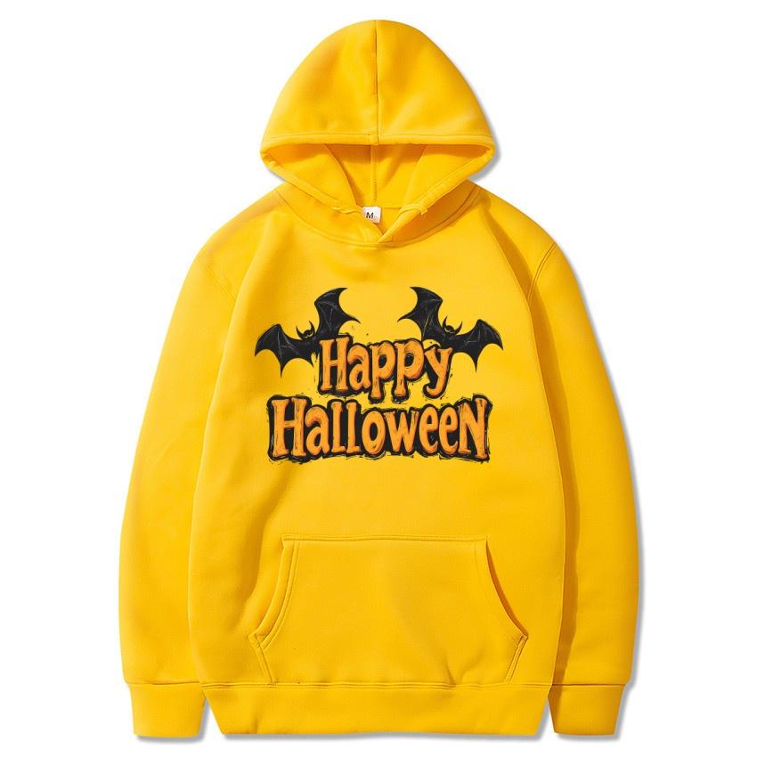Zimní Halloweenská fleecová mikina s kapucí Krásná potištěná módní pouliční mikina Pánská a dámská denní s dlouhým rukávem Teplá mikina