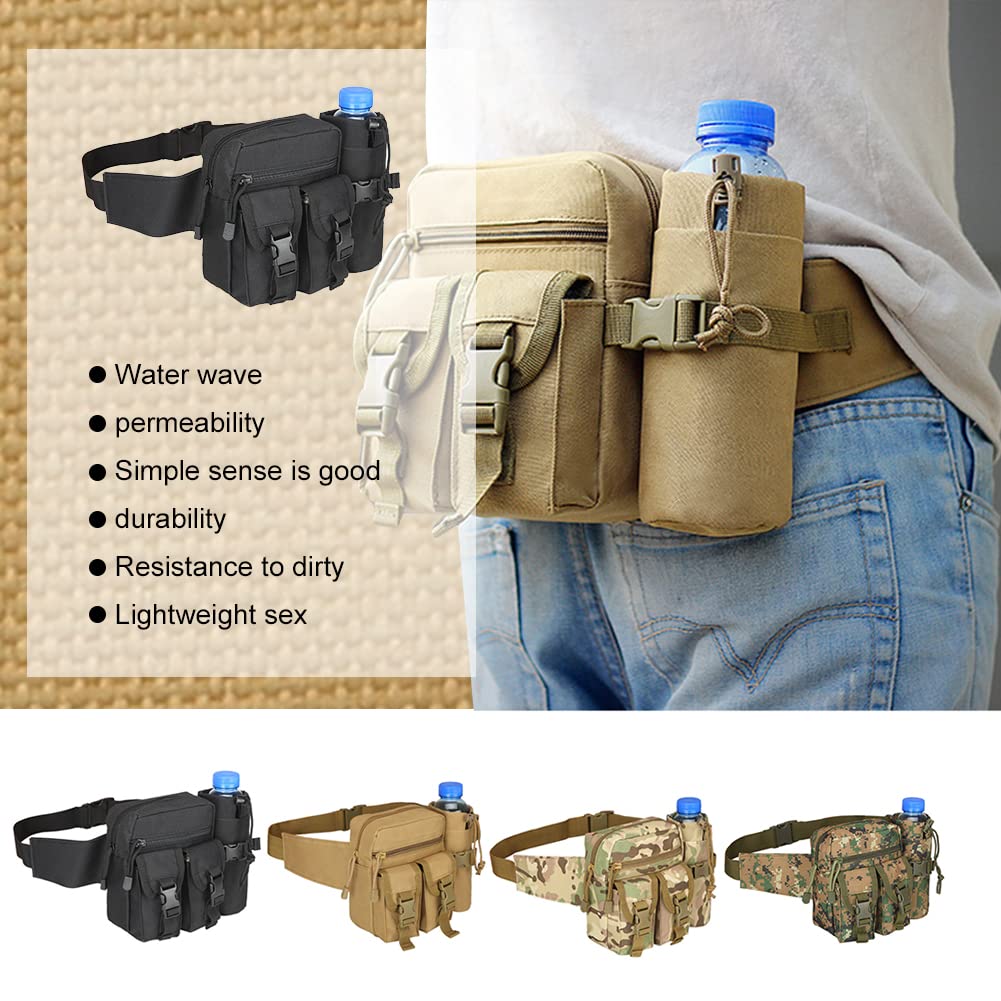 HARUMAKI Waist Military Vertical Large Body Adjustable Front Pocket for Shoulder Hip Perfect for and Other 4L Capacity 2-Way Bag, Multifunctional,