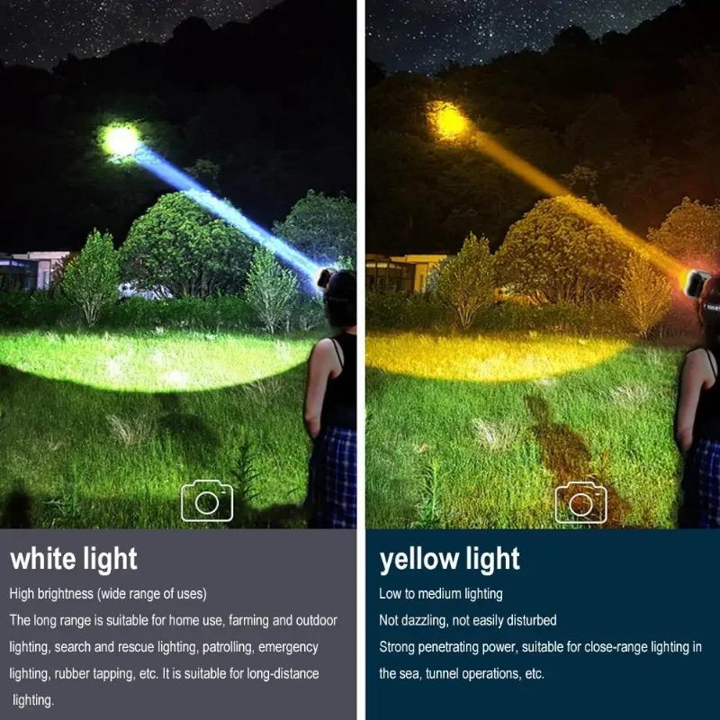 LED Stirnlampe Taschenlampe Lichtquelle Wiederaufladbar Camping Stirnlampe Jagd Stirnlampe Taschenlampe Angel Stirnlampe Leistungsanzeige