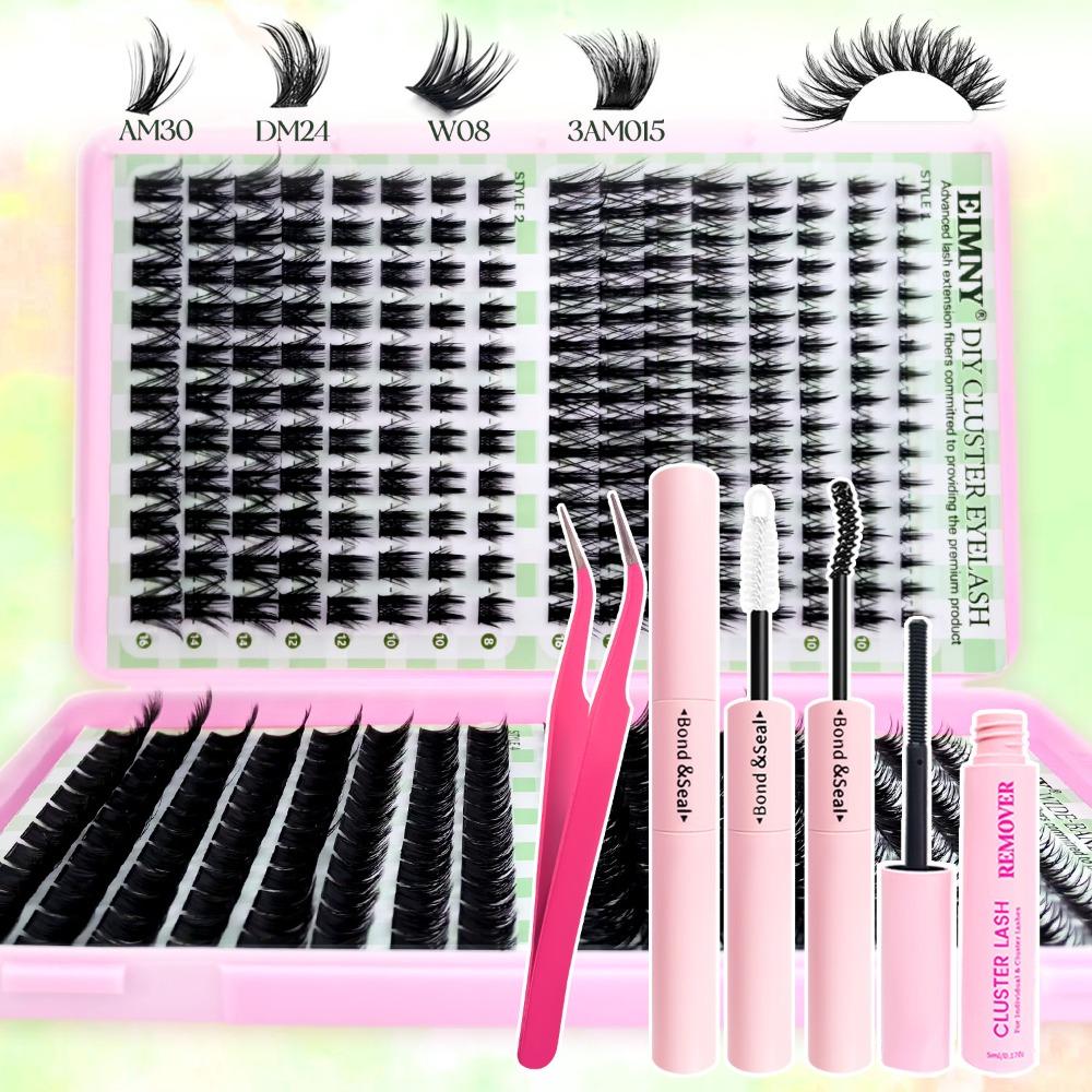 Natural Look 3D Faux Mink Lash 8-16mm Length DIY Lash Extension Kit Makeup Enhancement