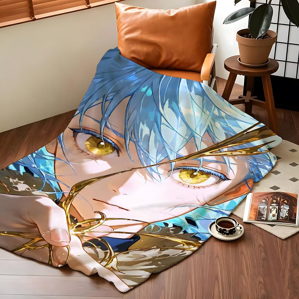 Anime T-Tensura Throw Flannel Blanket Suitable for Sofas Beds Offices Travel, Camping Chairs