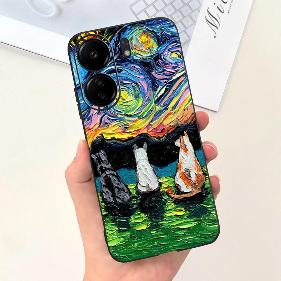 Für Xiaomi Redmi 13C 2023 Hülle Mode Mond Weltraum Muster Capa Schlanke Weiche Silikonhülle Für Xiaomi Redmi 12C Hülle Redmi13C Hülle