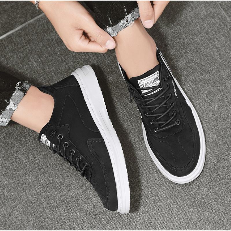 2025 Mens Canvas Sneakers Autumn Lightweight Casual Skate Shoes Trendy Versatile Wear-Resistant Comfortable Walking Sports Shoes