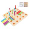 Wooden Geoboard Hand Eye Coordination Sensory Training Safe Wood Mathematical Array Block for Kids O