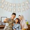 Decorative Ramadan Banner Wooden Eid Hanging Ornaments Crafts Festival Pull Flag  Living Room