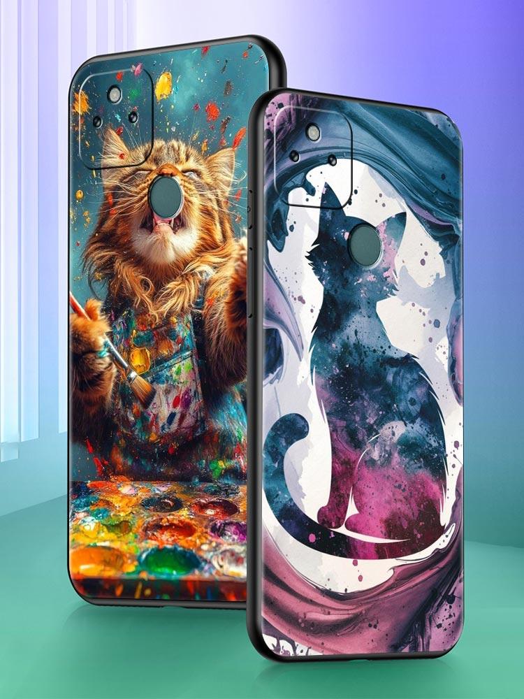 Cute Cat Phone Case Cover for Google Pixel 10 9 8 7 6 9A 8A 7A 6A Pro Shockproof Soft TPU 9 Pro XL Shell Capas Fundas Coque Bags