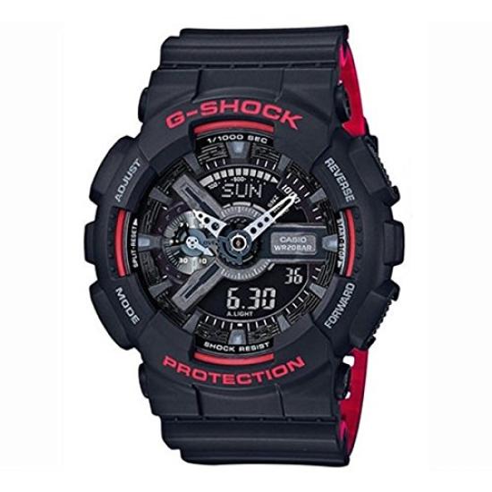 Casio G-Shock GA-110HR-1A, Водонепроницаемые, Черно-красные, Международная модель