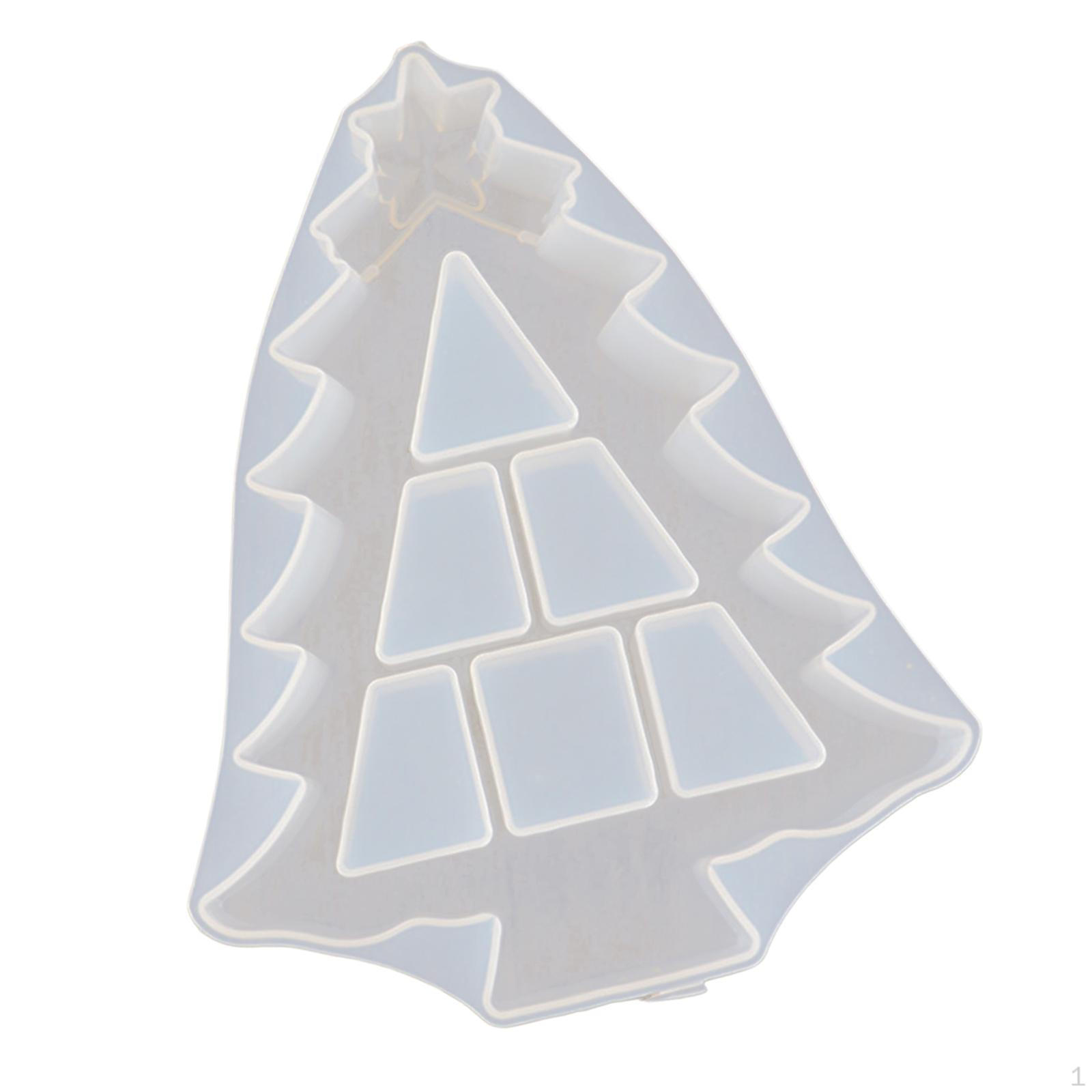 Silicone Christmas Tree Storage Box Crystal Epoxy Resin Jewelry