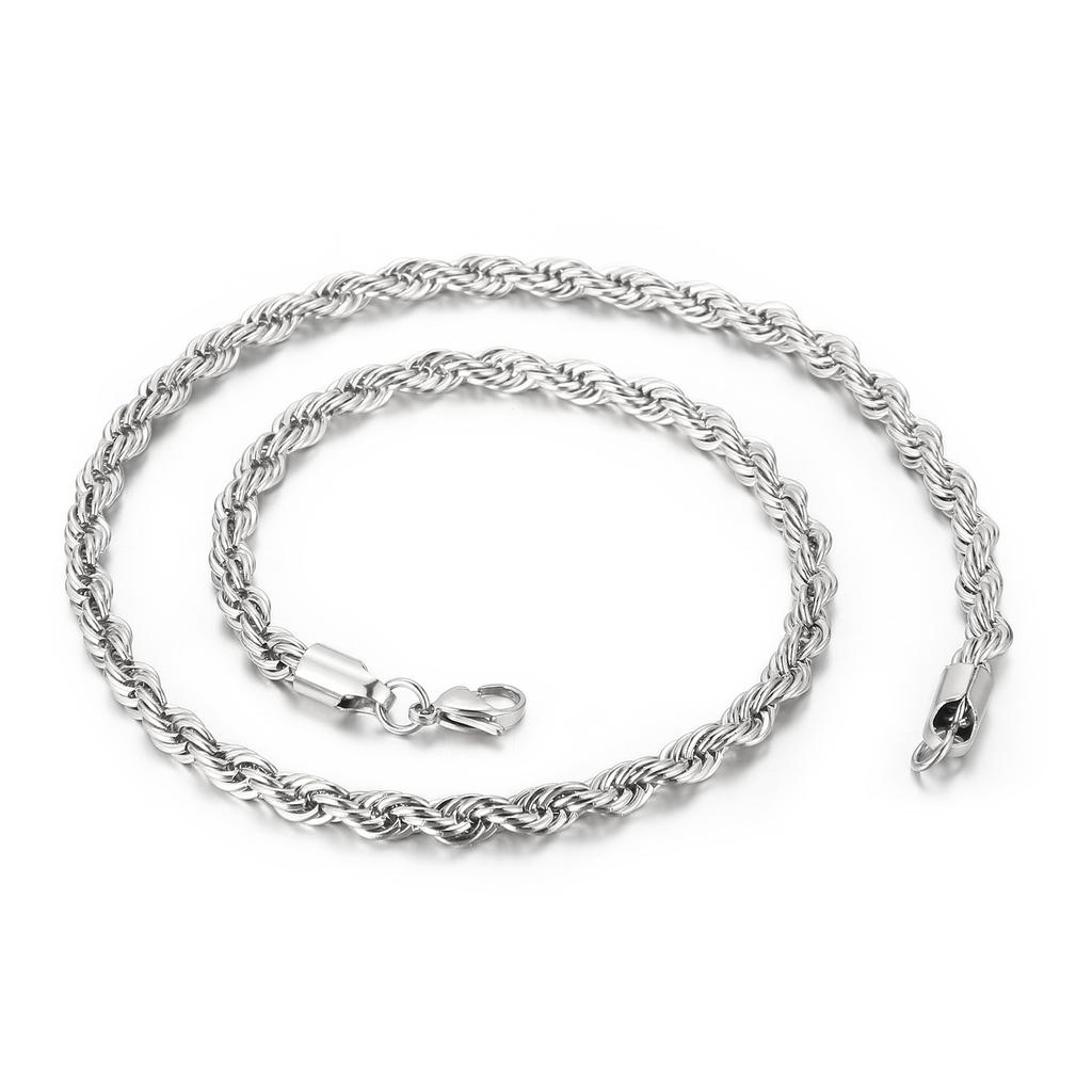 2-10mm Hip-Hop Stainless Steel Rope Chain Fashion Men And Women Jewelry Waterproof Choker Men Women Jewelry Gold Color Chains