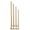 Porte-serviettes sur pied - Springos® - 4 barres - Métal - 96 cm - Couleur or