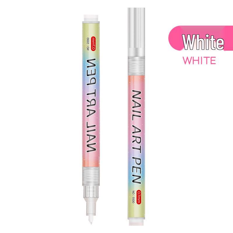 12-Color Acrylic Nail Art Marker Set - Quick-Drying, Nail Salon Painting & DIY Flower Liner Pen.