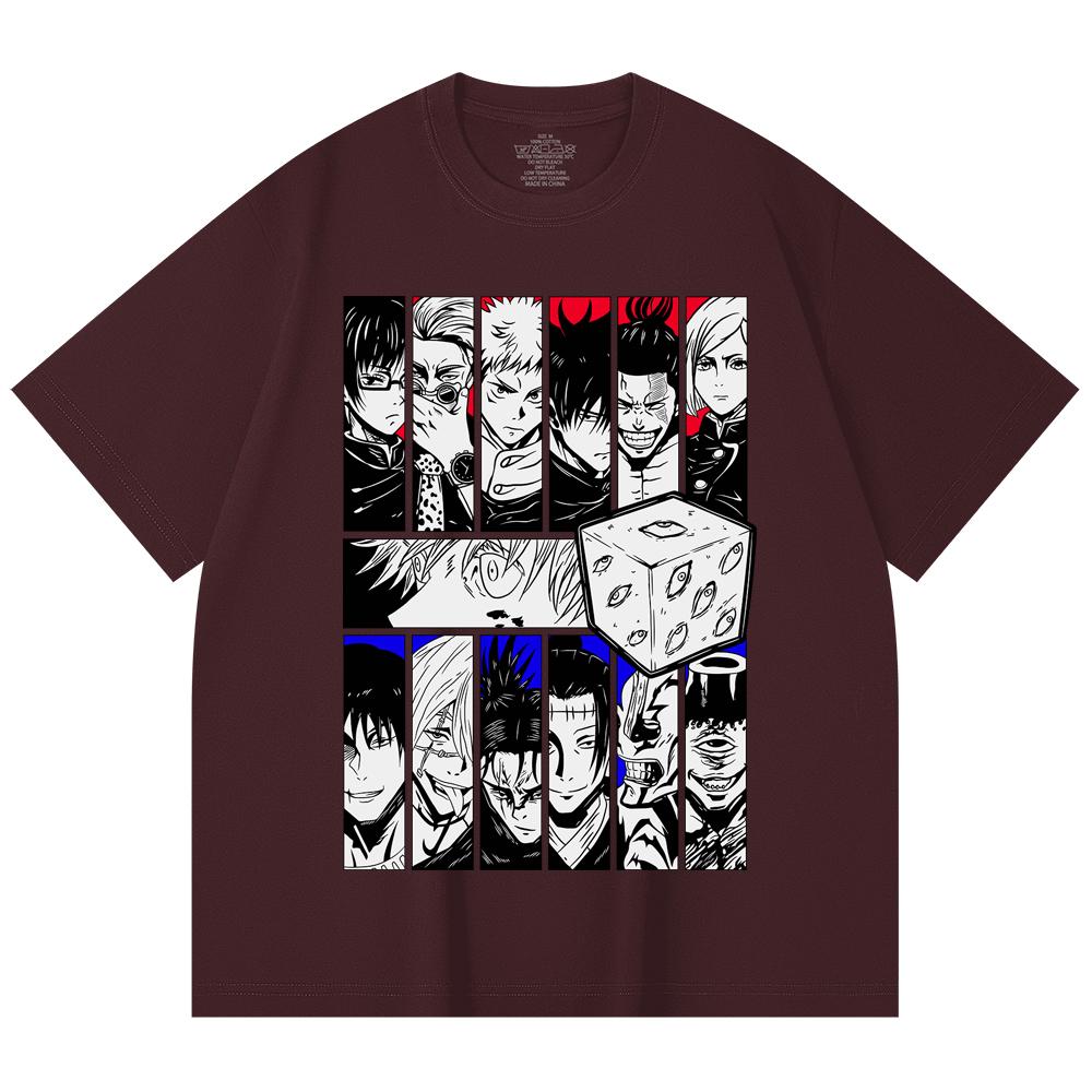 

230 Gsm 100% Cotton Jujutsu Kaisen V39 Print Unisex Heavy Cotton T Shirt 2XL