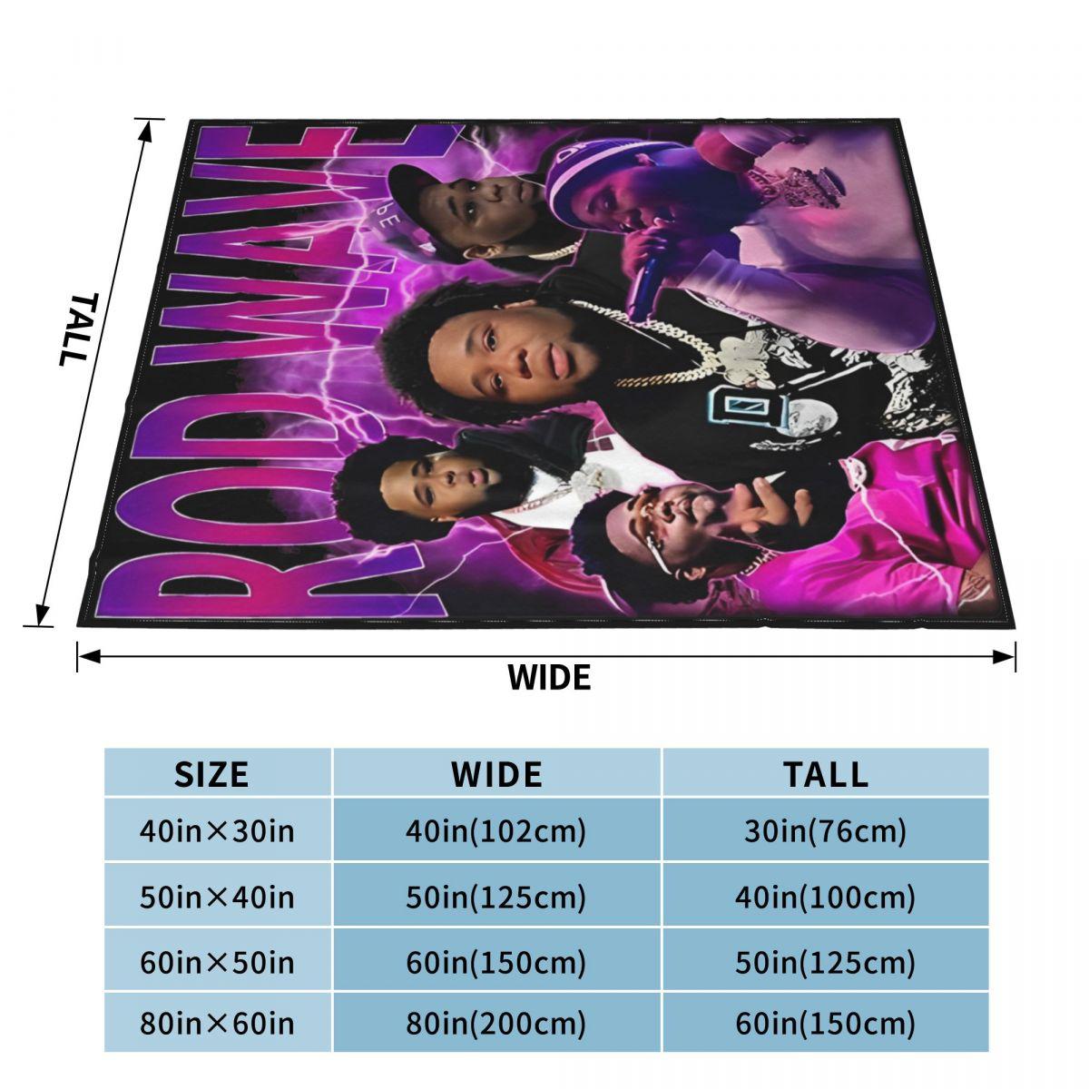 

Rapper Rod Wave Blanket Pop Singer Music Wool Throw Blankets Summer Air Conditioning Personalised Lightweight Bedspread 130x150cm