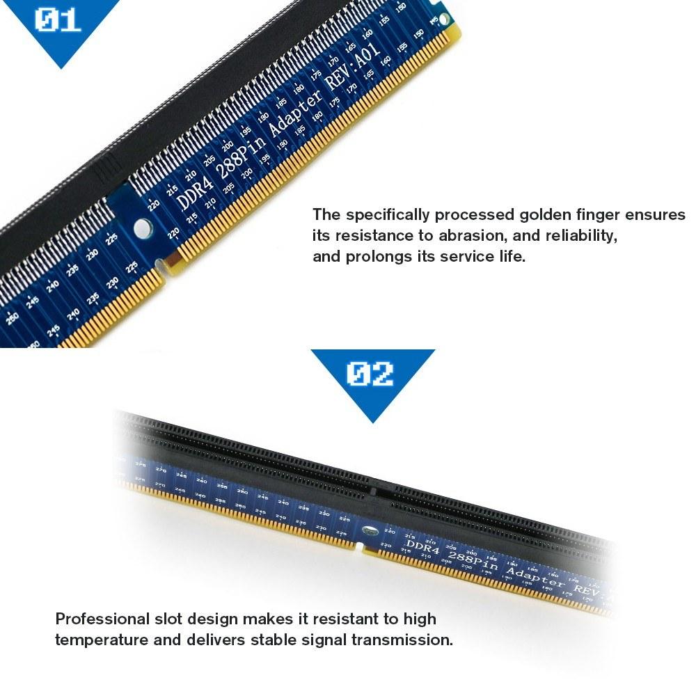HBKS NEW DDR4 288Pin DIMM Adapter Card Memory Tester Protection Card Circuit Expansion Board