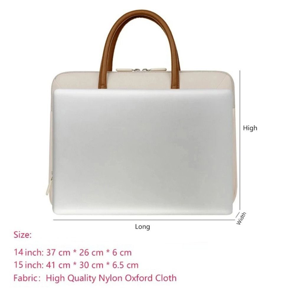14-16inch Laptop Handbag Large Capacity Solid Color Tablet Sleeve Case Shockproof Waterproof Tablet Protective Pouch Travel