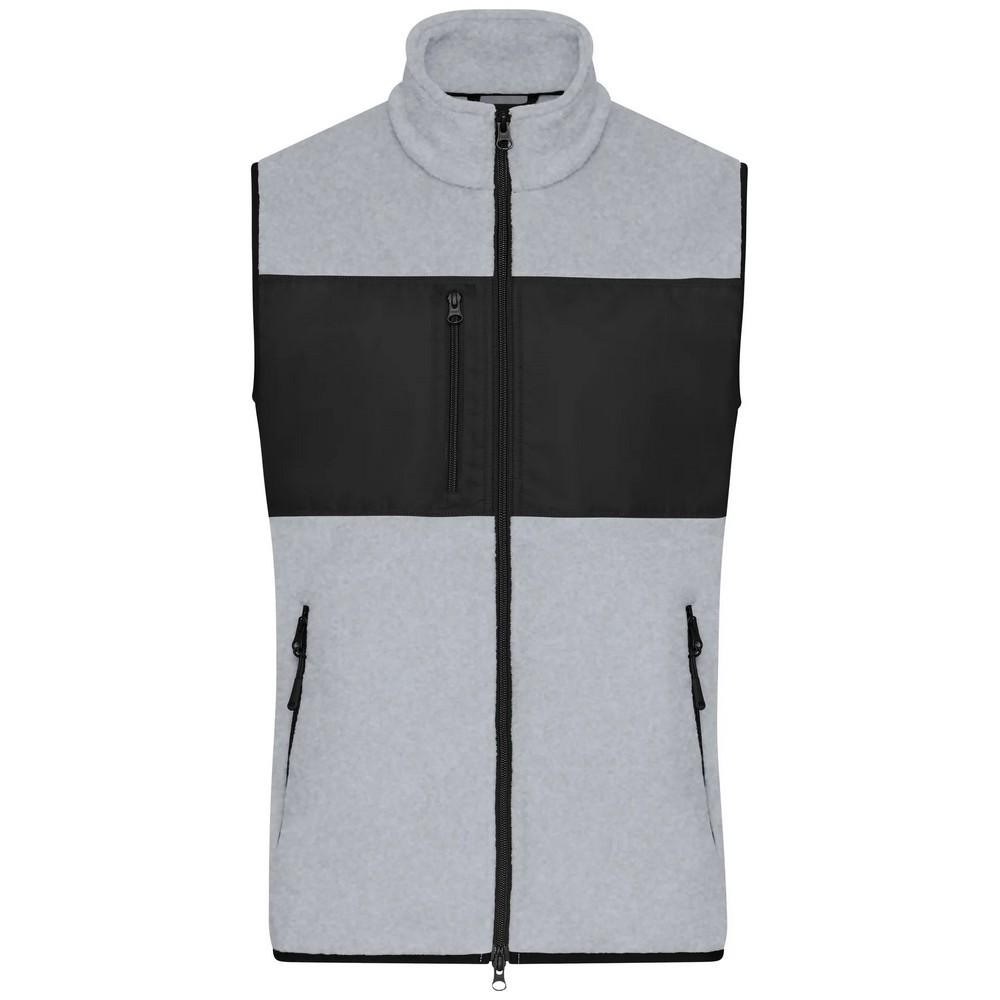 James and Nicholson Mens Contrast Fleece Gilet