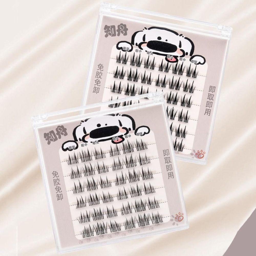 With Jelly Glue Strips Manga Lashes No Stem No Glue 3D False Eyelashes  Party Supplies