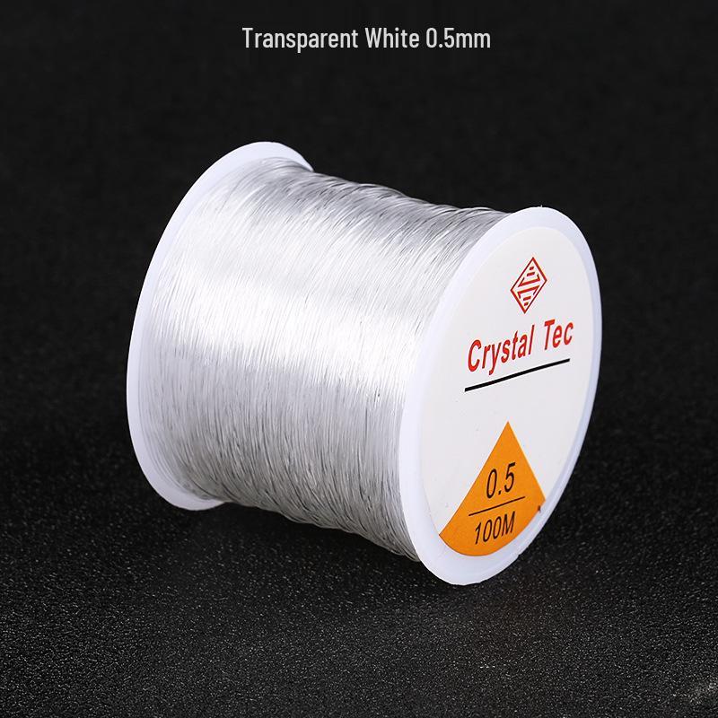 Multi-Color Elastic Crystal Beading Cord – Durable, Clear, Round, and Stretchy.