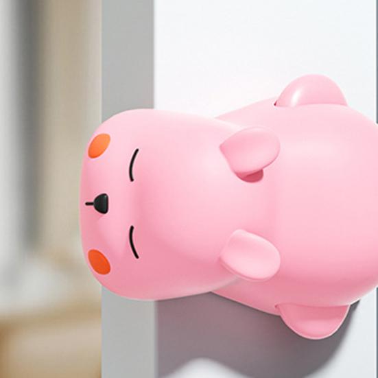 Door Pinch Guard Silicone Door Slam Stopper Cute Animal Door Stopper with Adhesive Prevents Slamming on Heavy Doors for Baby Safety Pet Friendly