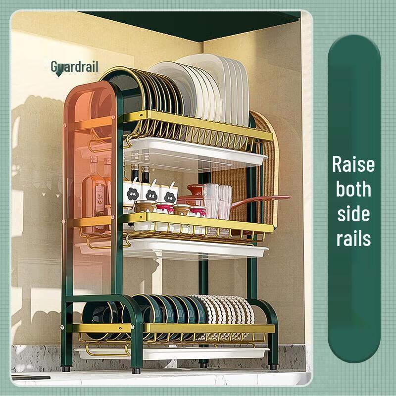 3-Tier Kitchen Countertop Dish Drying Rack