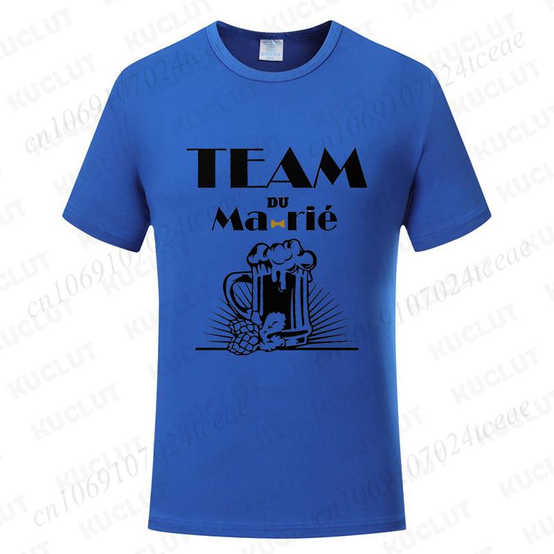 Fashion Single Farewell Tops French Boyfriend Bachelor Party T-shirts Evg Future Team Groom Man Shirt Wedding Father's Day Tees