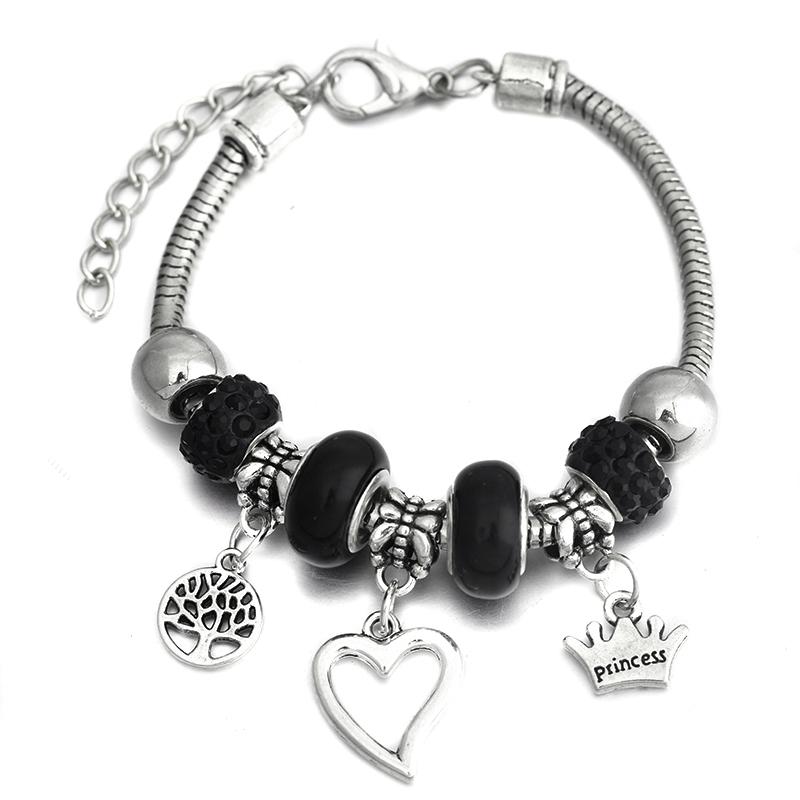 Fashion Glamour Bangle Jewelry 6 Colors Metal Lobster Buckle Snake Chain Beaded Bangles For Women Summer Bracelet Romantic Gift