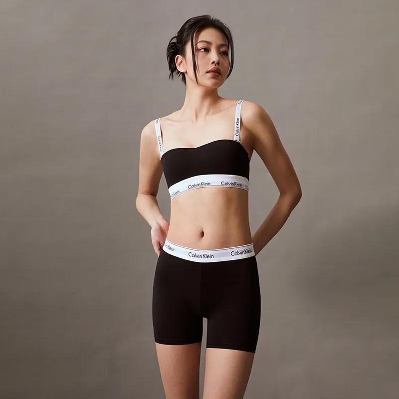 Calvin Klein Denim Series Modern Elastic Waistband Wearable Outside Safety Shorts for Women