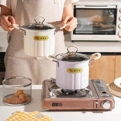 Compact Multifunctional Deep Fryer for Home and Dorm - Large Capacity Cooking Pot for Tempura and Kanto Stew