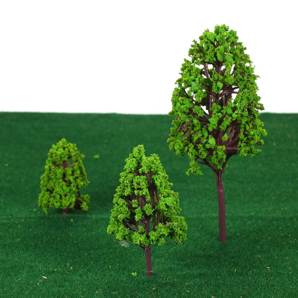12PCS Plastic Model Trees Architectural   for Railroad Layout Garden Landscape Scenery   2
