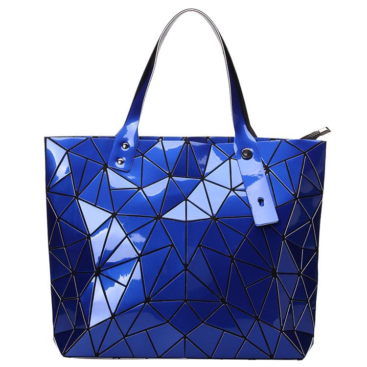 Fashionable Solid Color Geometric Pattern Large Capacity Casual Tote Bag For Women