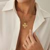 Hip-Hop Style Metal Cross Pendant Necklace, Simple Geometric Chain Collarbone Chain Necklace Necklace Women