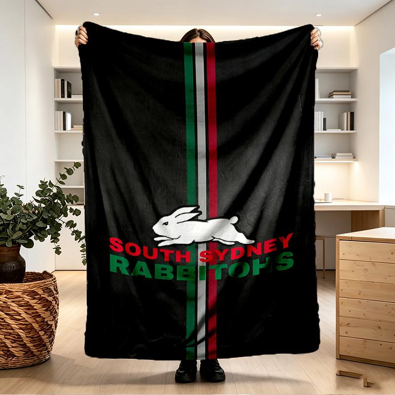 South Sydney Rabbitohs Print Blanket - Soft & Comfortable, for Bedroom, Travel, Sofa, Home Decoration - Birthday Christmas Gift for Friend