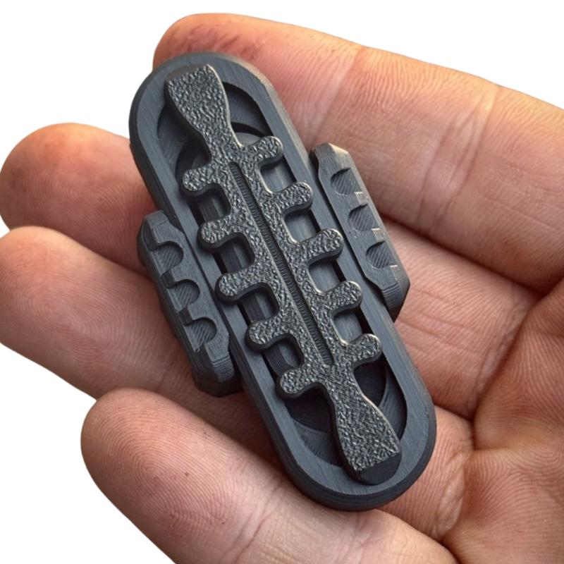 3D Print Exoskeleton Edc Fidget Spinner Magnetic Paragraph Push Card Mechanical Haptic Slider Decompression Fingertip Desk Toy