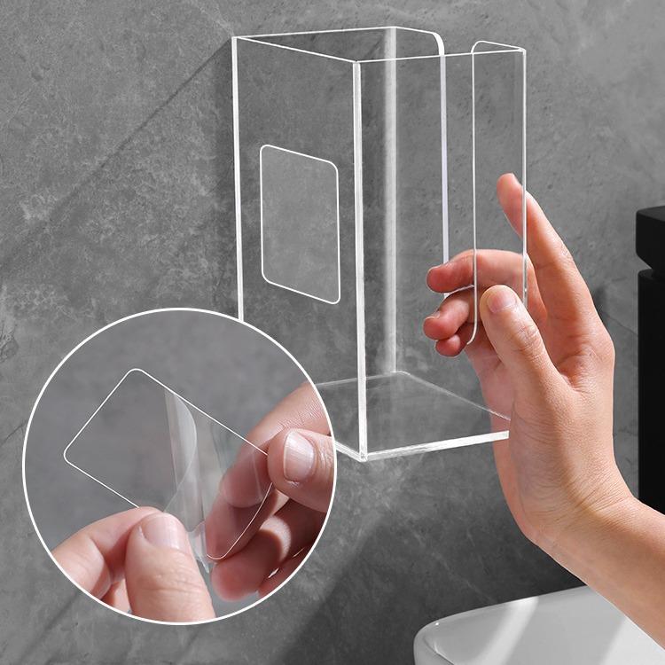 1PCS Wall Mount Paper Towel Dispenser Clear Transparent Folded Paper Towel Holder Acrylic Hand Tissue Napkins Box Restroom