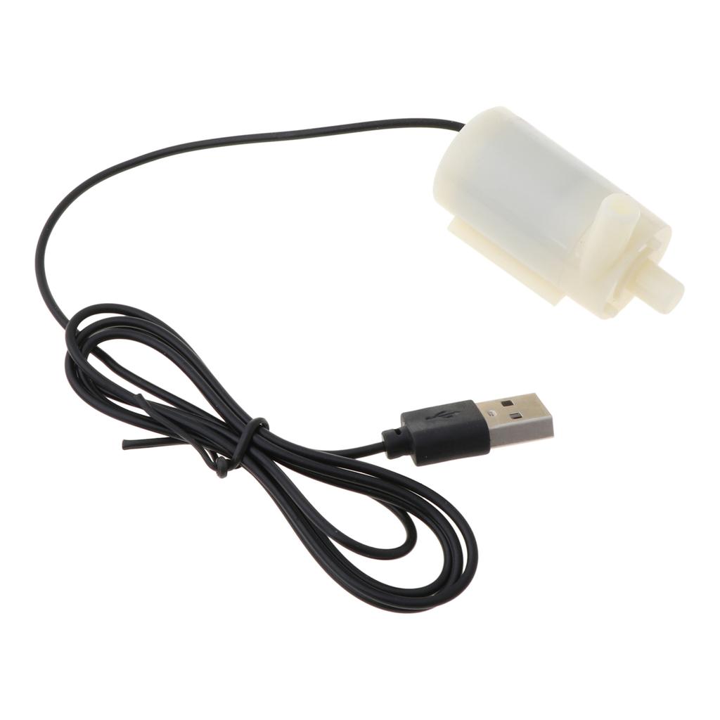 Micro Submersible Water Pump with Power Cord Fish Tanks Aquarium Mini Fountain Pump USB Powered Mini Motor Water Pump