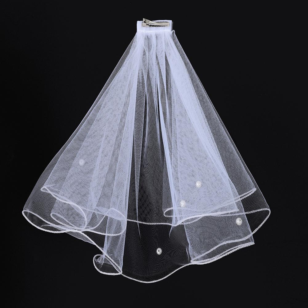 Pet Wedding Veil With Clip Handmade Bow Veil For Valentine Day Wedding Party Decoration