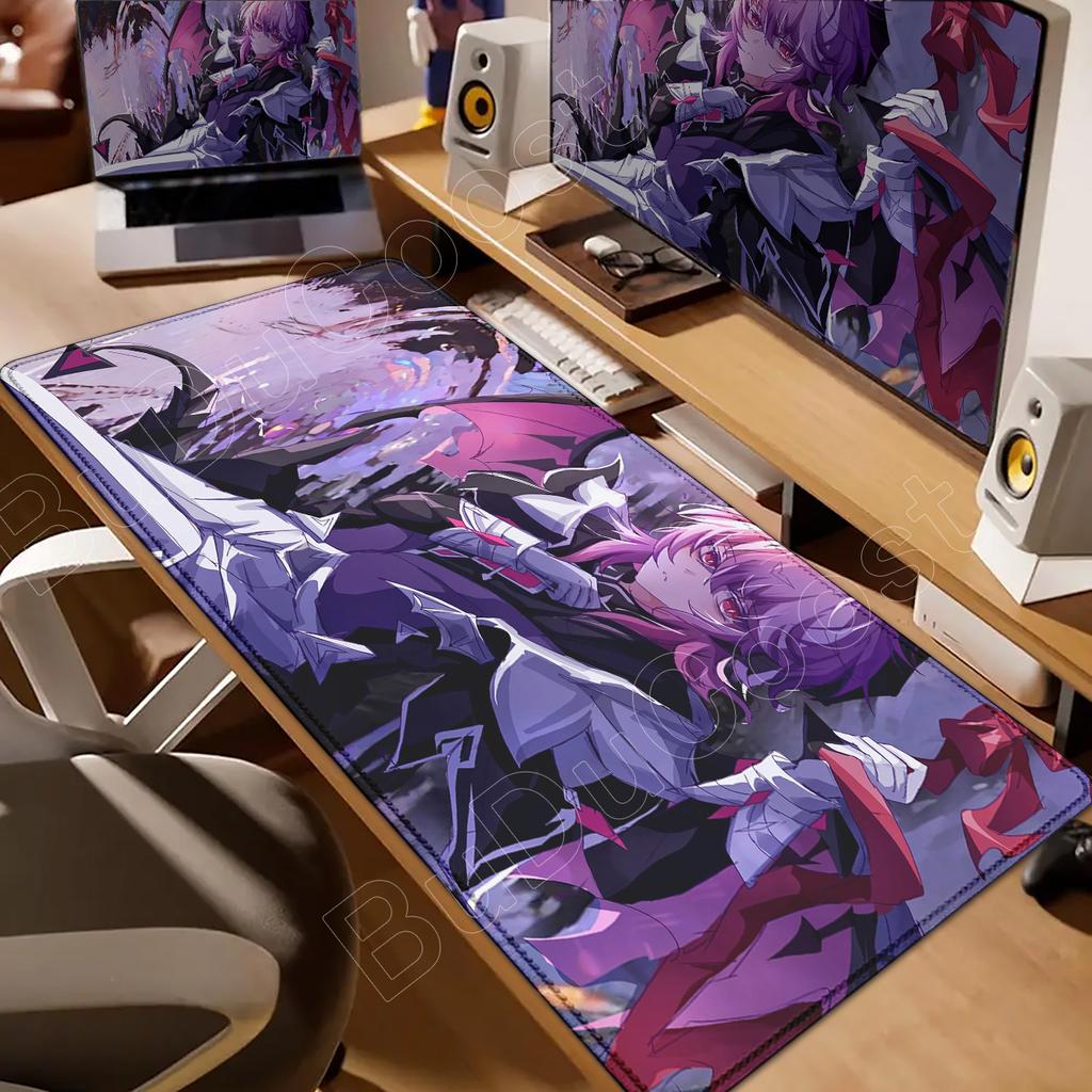 Genshin Impact Columbina Durin Tapis de Souris Anime Tapis de Souris Accessoires Gaming pour Ordinateur Portable Tapis de Souris Grand Tapis de Bureau Tapis pour Clavier d'Ordinateur