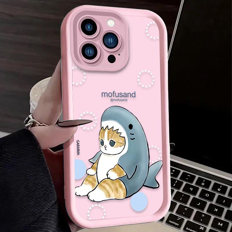 Cartoon Mofusand Cat Phone Case for iPhone 17 Air 16 16E 15 14 13 12 11 Pro Max X XS X S Max XR SE 2020 SE4 7 8 Soft Back Cover