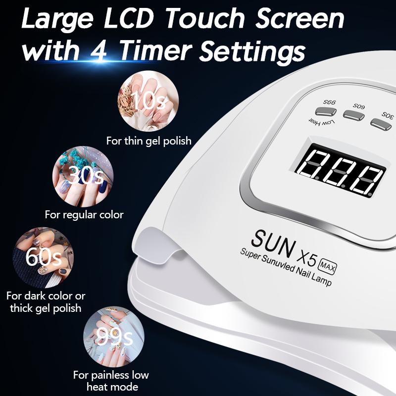90W Nail Drying Lamp 10s For Fast Drying Gel Polish 45LEDs Nail Light Lamp Dryer With Smart Senor For Nair Art Manicure Tool