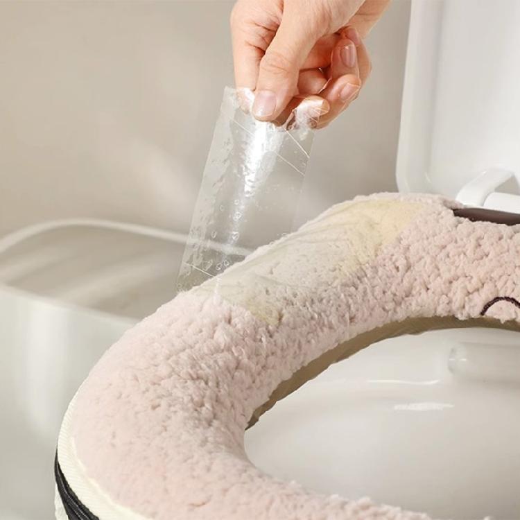 Winter Toilet Cover with Zipper and Handle Keep Warm andCozy for All-Season