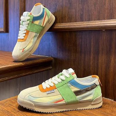 Zomer ademende herenschoenen casual veelzijdig dagelijks mode hoog gevoel kleurafstemming comfortabele trendy schoenen