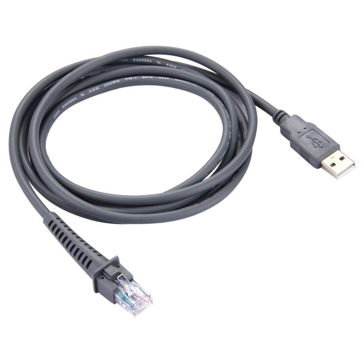 

Послідовний кабель передачі даних сканера USB A та RJ45 для Symbol LS2208 / 2208AP / LS4278(сірий) темно-сірий колір